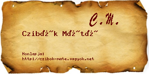 Czibók Máté névjegykártya