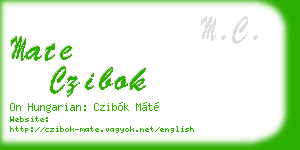 mate czibok business card